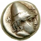 Lesbos, Mytilene. Electrum Hekte (2.5 g), ca. 377-326 BC.. VF