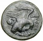 Sicily, Akragas. Æ Tetras (10.3 g), ca. 420-406 BC.. EF