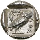 Attica, Athens. Silver Tetradrachm (16.5 g), ca. 465/2-460 BC.. EF - 2