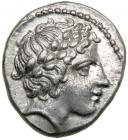 Macedon, Chalkidian League. Silver Tetrobol (2.42 g), ca. 432-348 BC.. MS