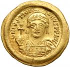 Justinian I. Gold Solidus (4.5 g), 527-565.. AU