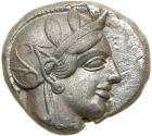 Attica, Athens. Silver Tetradrachm (16.65 g), ca. 460-404 BC.. VF