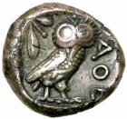 Attica, Athens. Fourr&eacute;e Drachm (3.0 g), ca. 460-404 BC.. VF - 2