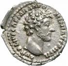 Marcus Aurelius. Silver Denarius (3.6 g), as Caesar, AD 138-161.. AU