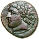 Thessaly, Gyrton. &AElig; Dichalkon (7.90 g), ca. 340-320 BC or later.. EF