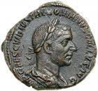Trebonianus Gallus. &AElig; Sestertius (15.52 g), AD 251-253.. VF