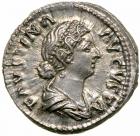 Faustina II. Silver Denarius (3.35 g), Augusta, AD 147-175.. EF