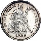 1882 Liberty Seated Dime. PCGS PF64