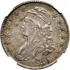 1830 Capped Bust Half Dollar. Small 0. NGC AU53