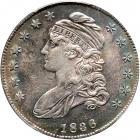 1836 Capped Bust Half Dollar. Lettered edge. PCGS AU55