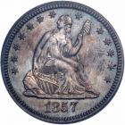 1857 Liberty Seated Quarter Dollar. PCGS PF63