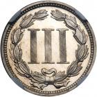 1868 Nickel Three Cents. NGC PF67 - 2