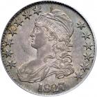 1827 Capped Bust Half Dollar. Square base 2. PCGS AU55