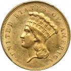 1857 $3 Gold. PCGS MS62