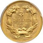1857 $3 Gold. PCGS MS62 - 2