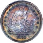 1864 Liberty Seated Quarter Dollar. PCGS PF66