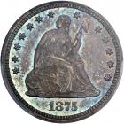 1875 Liberty Seated Quarter Dollar. PCGS PF65