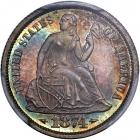 1874 Liberty Seated Dime. Arrows. PCGS PF66