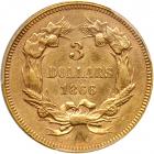 1866 $3 Gold. PCGS MS61 - 2