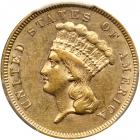 1860-S $3 Gold. PCGS AU55