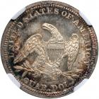 1857 Liberty Seated Quarter Dollar. NGC MS67 - 2