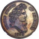 1859 Pattern Half Dollar. Copper, reeded edge. NGC PF66