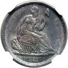 1837 Liberty Seated Half Dime. No stars, large date. NGC MS65