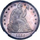 1855 Liberty Seated Dollar. NGC PF64