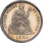 1885 Liberty Seated Dime. NGC PF67