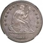 1875-CC Liberty Seated Quarter Dollar. NGC MS65