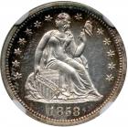 1858 Liberty Seated Dime. NGC PF65