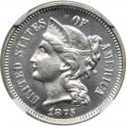 1875 Nickel Three Cents. NGC PF66
