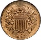 1864 Two Cents. Large motto. PCGS MS65