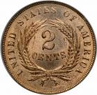 1864 Two Cents. Large motto. PCGS MS65 - 2