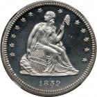 1859 Liberty Seated Quarter Dollar. NGC PF66