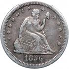 1856-S/S Liberty Seated Quarter Dollar. PCGS VF35