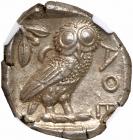 Attica, Athens. 460-404 BC. Silver Tetradrachm (17.18 g) - 2