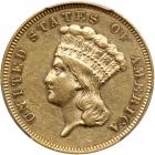 1855-S $3 Gold. PCGS AU55