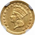 1859-C $1 Gold Indian. NGC MS61