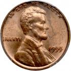 1955 Lincoln Cent. Doubled die obverse. PCGS MS64