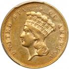 1856-S $3 Gold. PCGS AU53