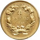 1861 $3 Gold. PCGS AU55 - 2