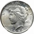 1924-S Peace Dollar. NGC MS64