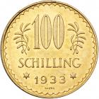 Austria. 100 Schillings, 1933. NGC AU - 2