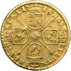 Great Britain. &frac14; Guinea, 1718. VF - 2