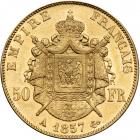 France. 50 Francs, 1857-A. NGC MS62 - 2