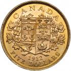 Canada. 5 Dollars, 1912. NGC AU - 2