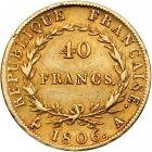 France. 40 Francs, 1806-A. VF - 2