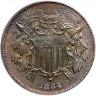 1864 Two Cents. Small motto. PCGS MS64