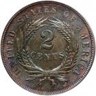 1864 Two Cents. Small motto. PCGS MS64 - 2